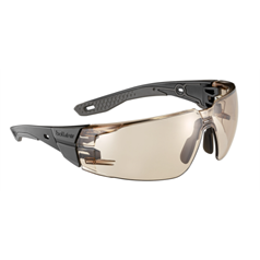 Bolle RUSH+ 2.0 Small , Platinum Coated Safety Glasses with AS/AF CSP Lens