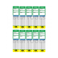 BearTOOLS Universal Inspection Record Inserts - Pk10