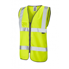 Rumsam ISO 20471 Class 2 Waistcoat Zip Front & ID Pocket Yellow