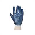 Lightweight Nitrile Full Dip Knit Wrist Glove - Blue - 9/L