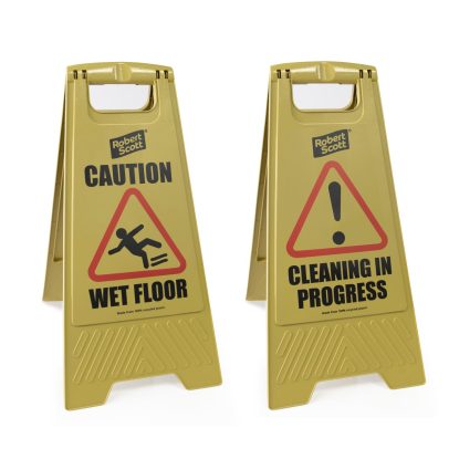     Caution Cleaning In Progress / Wet Floor Free Standing Sign
