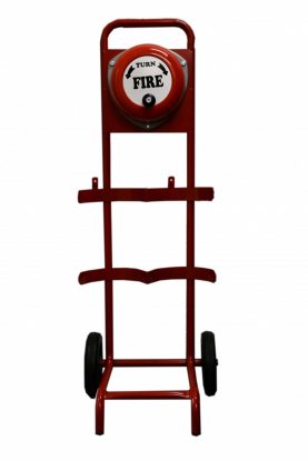 	Double Fire Extinguisher Trolley c/w Rotary Fire Bell
