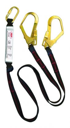     Forked Twin Tail Shock Absorbing Lanyard comes with Scaffold Snaphooks
