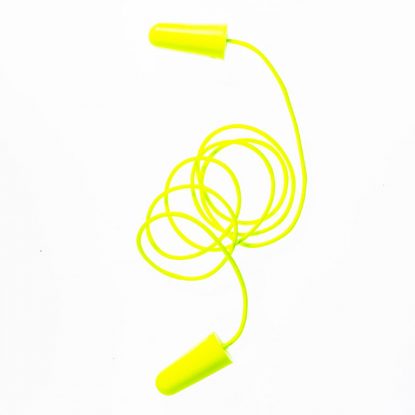 	Disposable Foam Ear Plugs On Flexible Neck Cord

