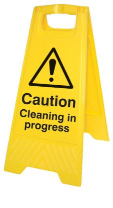 	Caution Cleaning In Progress / Wet Floor Free Standing Sign
