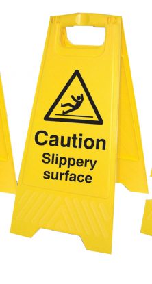 	Caution Slippery Surface Free Standing Sign
