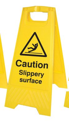     Caution Slippery Surface Free Standing Sign
