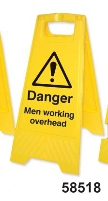     Caution Men Working Overhead Free Standing Sign

