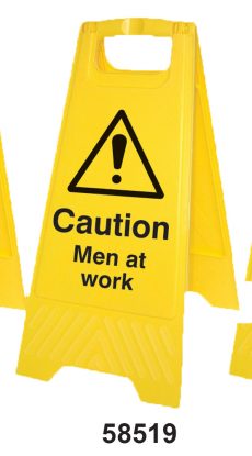 	Caution Men At Work Free Standing Sign

