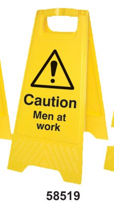     Caution Men At Work Free Standing Sign
