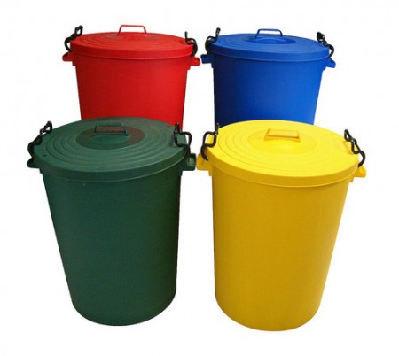     110ltr Plastic Dustbin – Coloured

