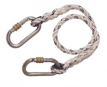     Rope Restraint Lanyard with Screwgate Carabiner each End
