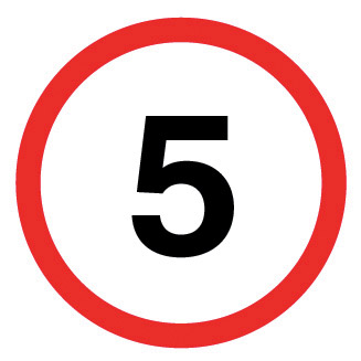 	5 mph Speed Restriction Sign
