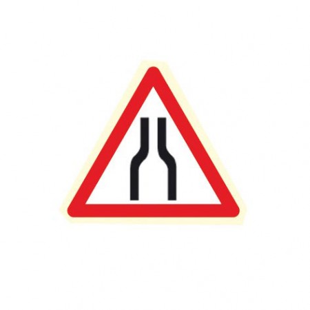     Road Narrows Both Sides Sign – Plate Only
