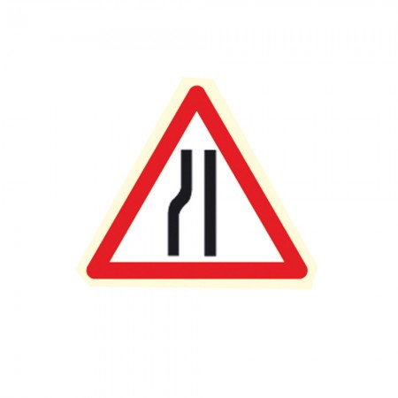 	Road Narrows Nearside Sign
