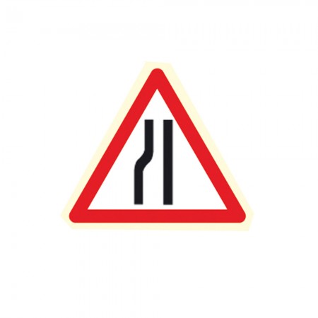     Road Narrows Nearside Sign
