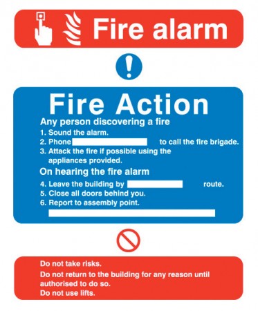 	Fire Action Sign
