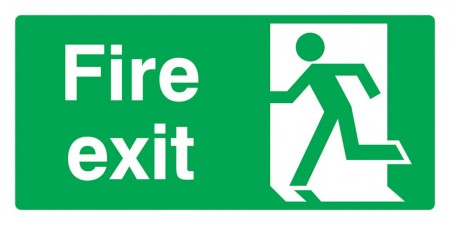 	Fire Exit (Man Running Left) Sign
