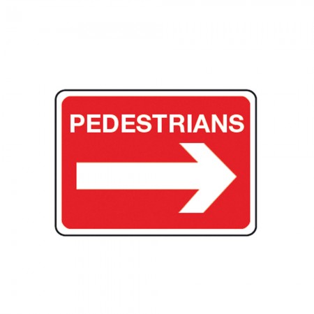     Pedestrian (Reversible Arrow) Metal Sign – Plate Only

