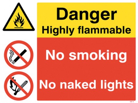     Danger Highly Flammable Sign
