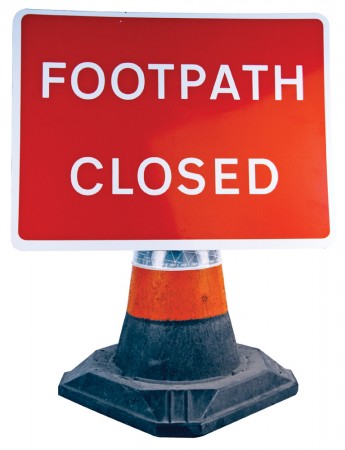 	Footway Closed Cone Sign
