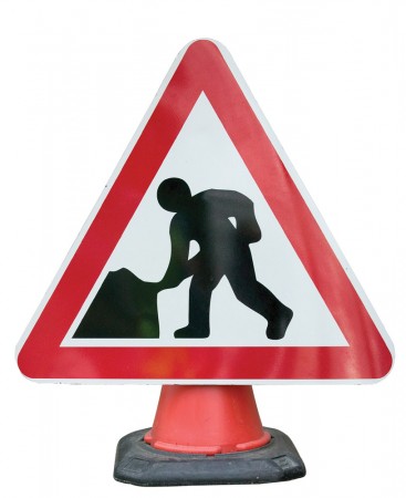 	Road Works Cone Sign
