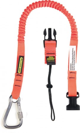 	Personal Webbing Tool Lanyard comes with Single Stainless Steel Screwgate Carabiner & Quick-Release Clip
