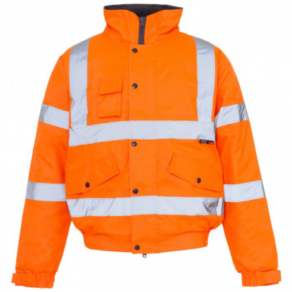 	Classic Orange Hi-Vis Bomber Jacket
