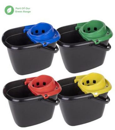     Colour Coded Plastic Mop Bucket - Recycled
