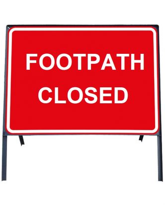 	Footpath Closed Metal Sign in Frame with Clips
