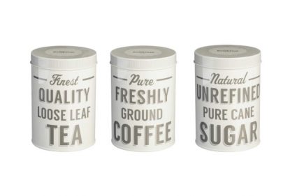     Tea, Coffee & Sugar Storage Containers - Set of 3
