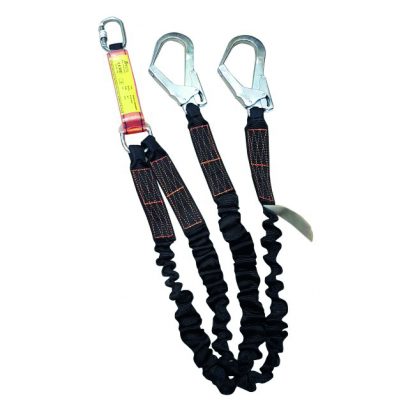     Forked Twin Tail Shock Absorbing Elasticated Lanyard comes with Scaffold Snaphooks
