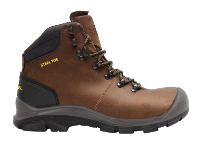     Steel Toe and Midsole Hiker Boots - Brown
