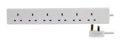     240v 13amp Extension Lead c/w 6 x 13amp Trailing Sockets
