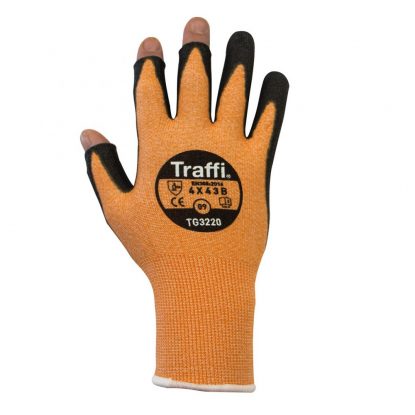     Traffi X-Dura 3 Digit PU Cut Level B Safety Glove
