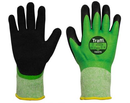    Traffi X-Dura Latex Water Resistant Cut Level F Safety Glove
