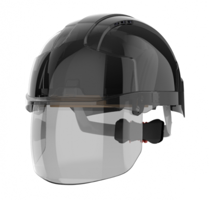 	JSP EVO® Vistashield™ safety helmet with integrated, retractable face shield
