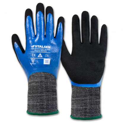     STALSEN Rayza RX565 Double Dipped Nitrile Coated Cut D Glove
