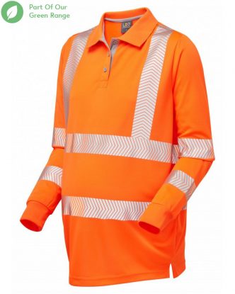     LEO YARNACOTT ISO 20471 Class 2 Coolviz Ultra Womens Maternity Long Sleeved Polo Shirt
