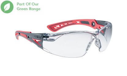    Bolle Rush+ Small Platinum Coated Safety Glasses - A/S A/M Lens - Eco Pack of 20 Pieces
