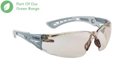     Bolle Rush+Platinum Coated Safety Glasses - A/S A/M Lens - Clear/Tinted/CSP - Eco Pack of 20 Pieces
