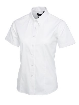     Classic Womens Oxford Short Sleeve Blouse White
