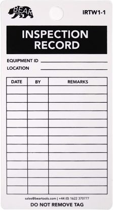 	BearTOOLS Inspection Record Tag - 20 Pack
