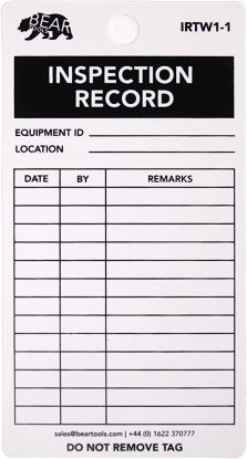     BearTOOLS Inspection Record Tag - 20 Pack
