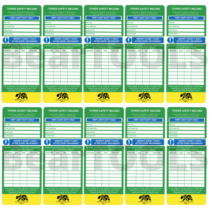 	BearTOOLS Tower Inspection Record Inserts - Pk10
