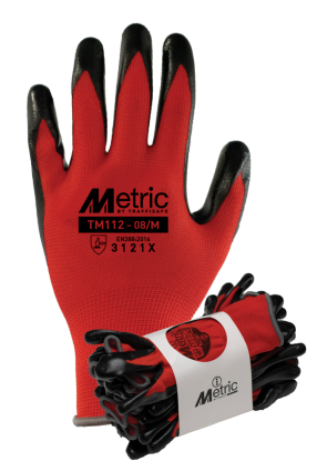 	Nitrile Coated Nylon Cut Level 1 Safety Glove - Pack 10
