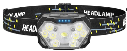     LED Rechargeable Head Torch, 3500 Lumens 10 Modes IPX
